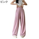 アイスタッチ ワイドパンツ ガウチョ レディース バギーパンツドレープ ふんわり 涼しい ロング丈 ウエストゴム 美脚 ゆったり 春 夏 接触冷感 吸汗速乾 発汗性 通勤 シンプル カジュアル