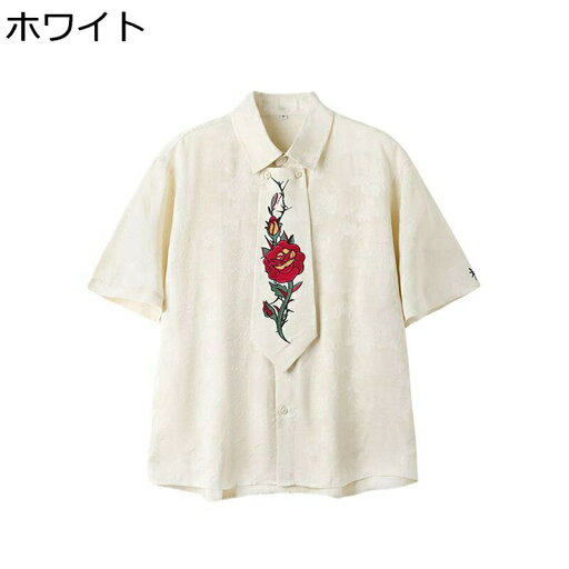 シャツ ネクタイ付き ローズ柄 花柄 半袖 メンズ 刺繍 夏服 開襟シャツ 中華服 オールシーズン オシャレ カジュアル 古着風 レトロ風 個性 ボタンダウン 吸汗透湿 コンフォート お出かけ 薄手 学生 通勤 通学 シャツ ネクタイ付き ローズ柄 花柄 半袖 メンズ 刺繍 夏服 開襟シャツ 中華服 オールシーズン オシャレ カジュアル 古着風 レトロ風 個性 ボタンダウン 吸汗透湿 コンフォート お出かけ 薄手 学生 通勤 通学