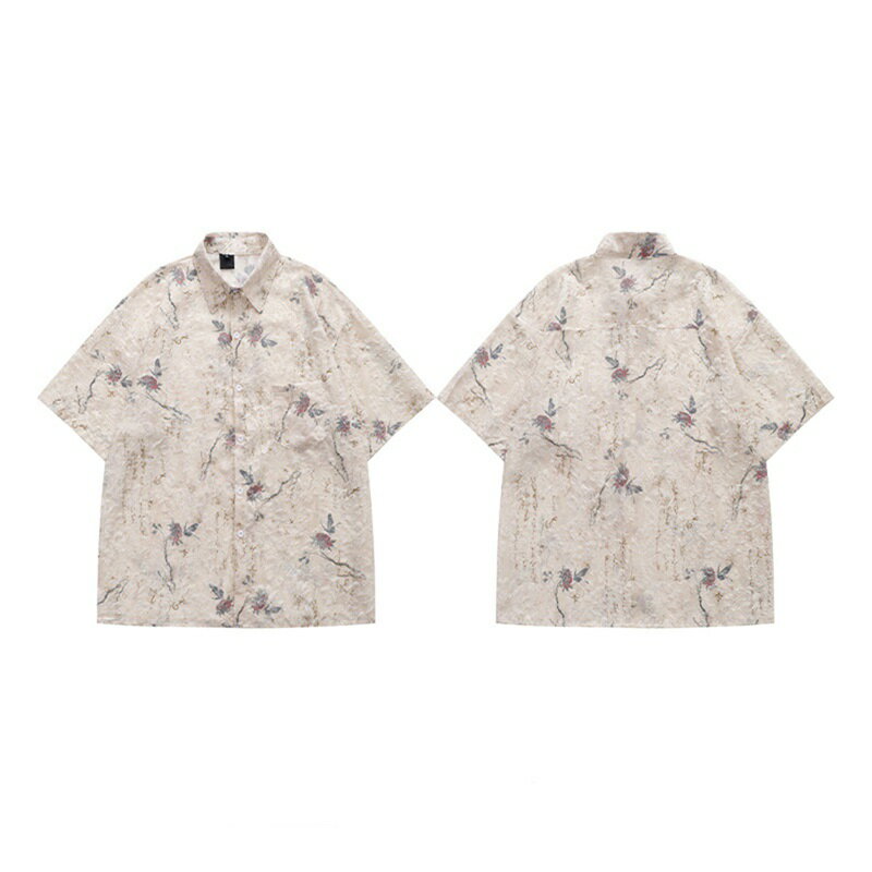 半袖シャツ 蝶柄 フリンジ加工 中国風シャツ ヒップホップ カジュアルシャツ メンズ 夏服 チャイナシャツ 5分袖 春夏着 レトロ ユニセックス 薄い リラックス 吸汗透湿 海水浴 結婚式 コーディネート ダンス