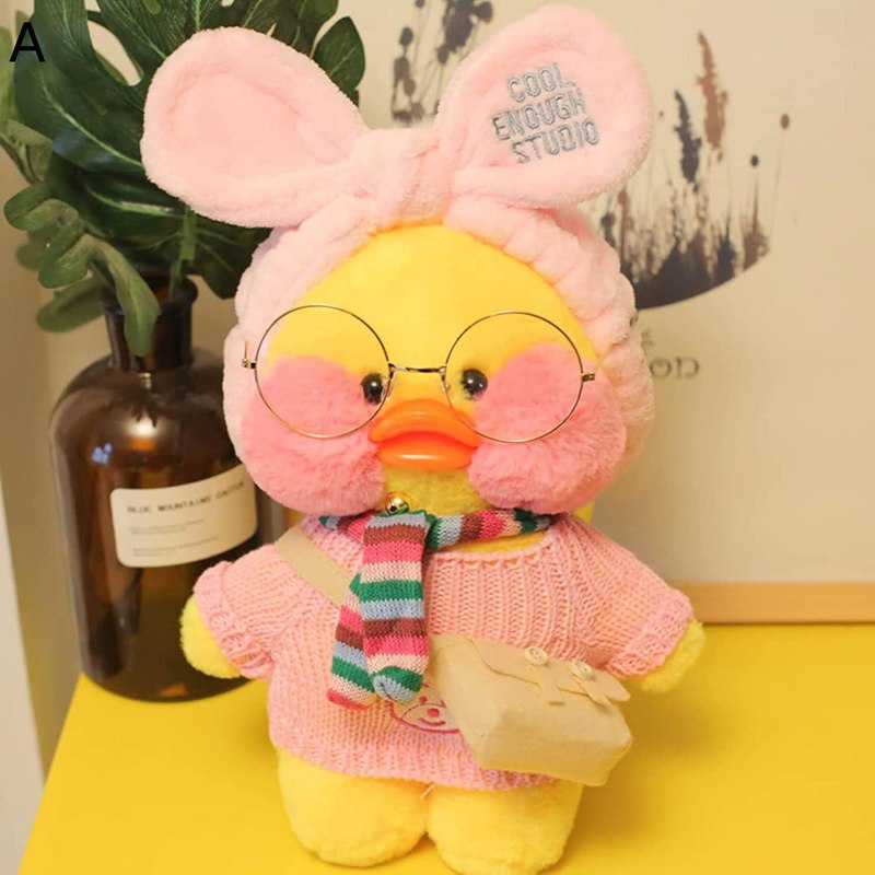 アヒル ぬいぐるみ カワイイ 人形 ソフト おもちゃ 誕生日プレゼント ファンアヒルぬいぐるみ 人形 韓国 小さい かわいい 黄色 アヒル人形 子供 女の子 25cm