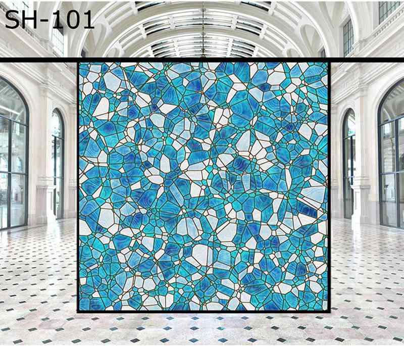 ステンドグラス 窓ガラス目隠しフィルム 目隠しシート カラフル レトロ ガラス 窓用 シール 水だけで貼れる プライバシー保護 uvカットフィルム 遮熱 破片飛散防止 貼り直しでき ガラス フィルム 寝室 トイレ 喫茶店 食器棚