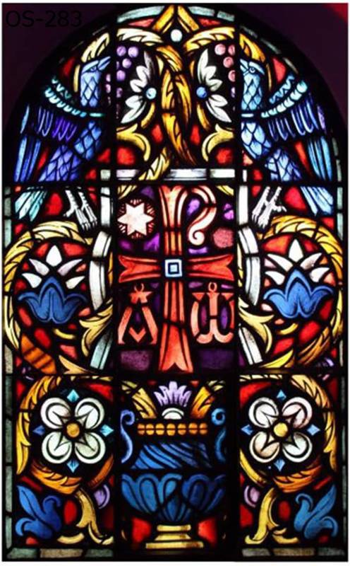 目隠しフィルム 窓用フィルム ステンドグラス 鮮やか 外から見えない プライバシー保護 接着剤あり 裏面粘着加工 遮光 uvカット すりガラス風シート 賃貸適用 お風呂 インテリア 装飾 ヴィンテージ 教会