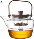 ホウケイ酸ガラス 茶器 ガラスポット 1.2L 透明 茶こし付き ダブルウォールグラス 和風 蓋付き リーフティポット 保温 耐熱 大容量 麦茶 花茶 ハーフテ...