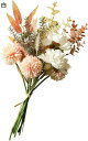 造花 インテリア おしゃれ 花束 フェイクフラワー 秋 造花 人工花 人工観葉植物 ブーケ 鉢植え 秋の造花 枯れない花 本物そっくり 撮影小道具 季節飾り プレゼント オレンジ色 結婚式 フラワー 布製 誕生日 44x25x25cm