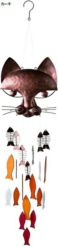 ギフトに最適 猫 魚 風鈴 屋外用 リラックスできる音付き メモリアル風鈴 愛する人へのギフト 心地よい音付き パティオ ポーチ 裏庭の装飾 瞑想 ヨガ 引き戸