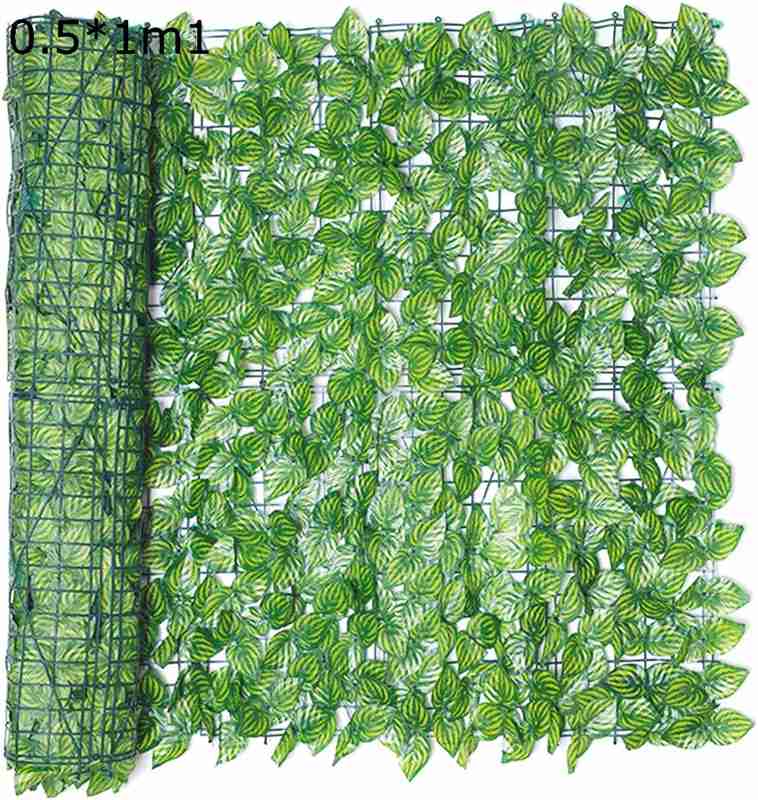 人工緑の壁 グリーンフェンス 目隠し 緑のカーテン 日よけ UVカット リーフフェンス フェイクグリーン リーフラティス ガーデンフェンス ハードネットタイプ ...