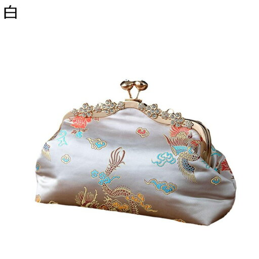 龍&鳳凰刺繍 パーティーバッグ 手持ち サテン がま口ポーチ ショルダーバッグ 中華風 クラッチバッグ シルバー 黒 ゴールド 結婚式 ハンドバッグ 和風和柄 和装着物 謝恩会 ポシェット 長財布 レディース 龍&鳳凰刺繍 パーティーバッグ 手持ち サテン がま口ポーチ ショルダーバッグ 中華風 クラッチバッグ シルバー 黒 ゴールド 結婚式 ハンドバッグ 和風和柄 和装着物 謝恩会 ポシェット 長財布 レディース