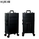 キャスター付き トロリー キャスター付き化粧ケース プロ用メイクボックス プロ仕様 大容量 化粧品箱 アルミ合金 4輪 仕切り 宝石箱 ローリングトレインケース...