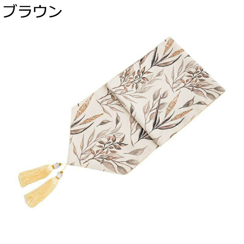 北欧風 テーブルランナー タッセル付き （葉の柄）センターテーブル テーブル飾り デコレーション クリスマス 優雅 オシャレ モダン スタイルデコール 装飾付き 寝室 茶室 リビングルーム