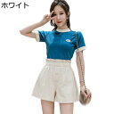 ショットパンツ レディース ハーフパンツ aライン ハイウエスト 3分丈 ワイドショーツ 無地 ガウチョパンツ ストレート バギー ルーズ 可愛い スカーチョ ゆったり 通気 ひんやり 柔らかい 短パン