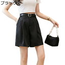ショートパンツ レディース 短パン スラックス 春夏 通勤 OL ゆったり カジュアル ワイドパンツ ビジネススラックス ハーフ丈 スーツパンツ 無地 バギー ストレート ハイウエスト aライン ショーツ