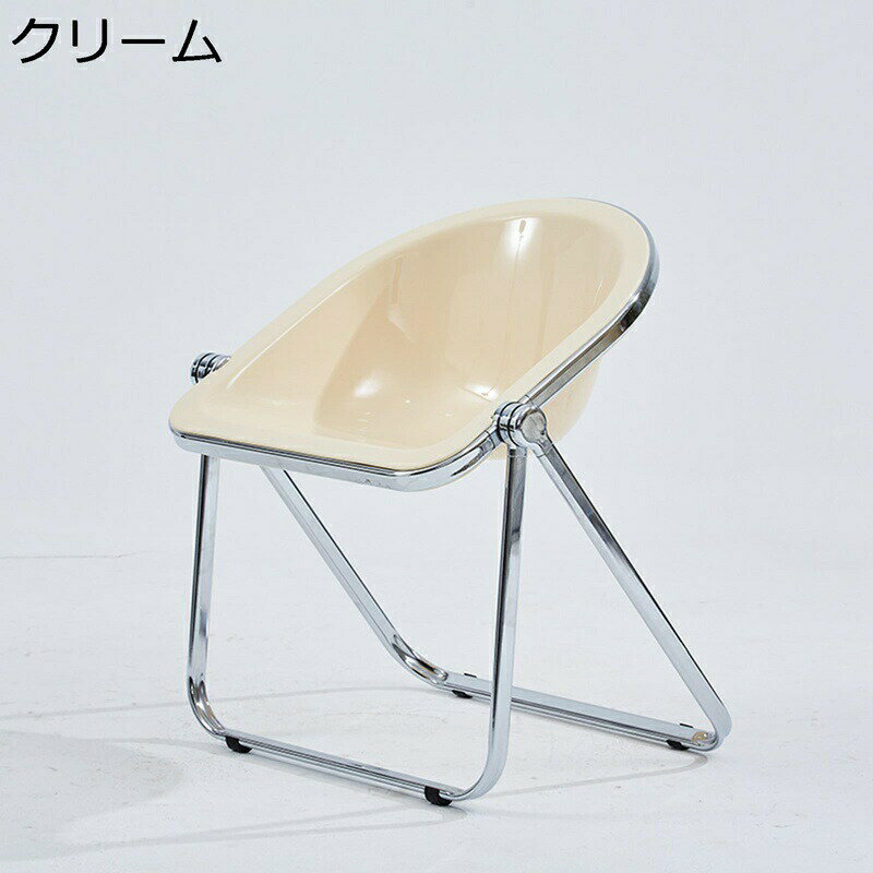 折りたたみチェア クリアチェア パイプ椅子 透明イス スタッキングチェア クリア椅子 スケルトン デスクチェア ミーティングチェア 軽量 コンパクト 簡易椅 オシャレ カフェ インテリア 北欧