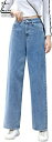 ハイウエスト デニムパンツ ワイドパンツ ストレートパンツ レディース ジーンズ ゆるい ズボン ロング 大きいサイズ 美脚 着痩せ