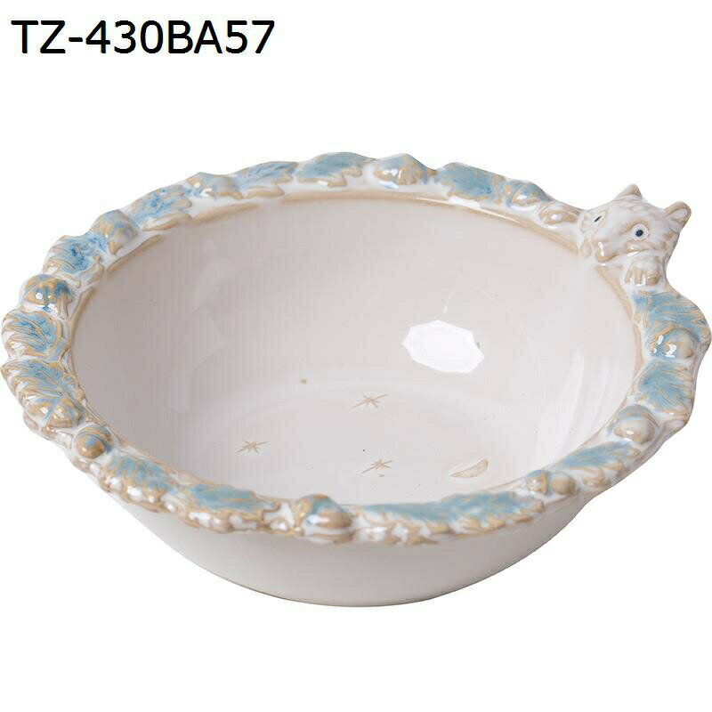 日式ins古家用陶瓷沙拉皿早餐皿牛排皿餐皿 物森林餐具