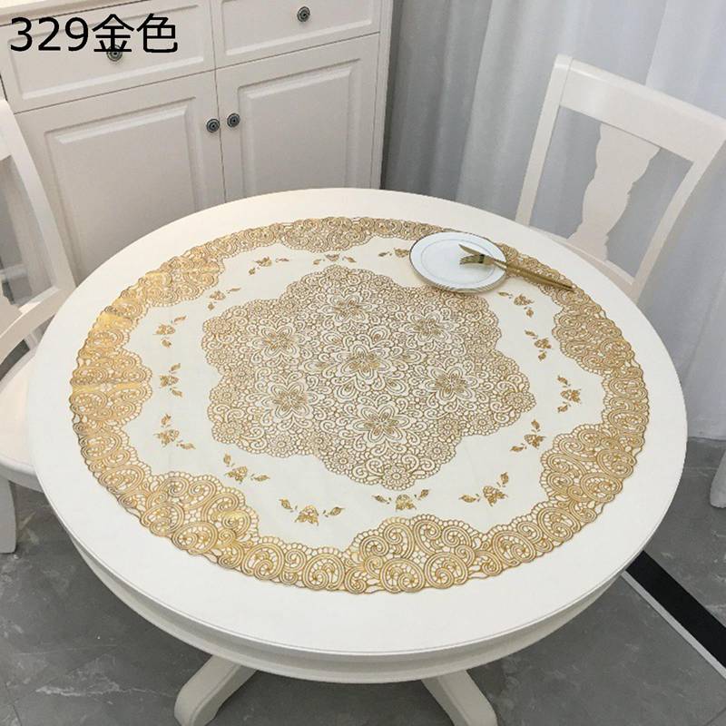 花柄の透明なPVCレーステーブルクロス テ円形 レース 透明 テーブルマット 厚さ 無臭 デスクマット ビニール 丸い 防水 汚れ防止 撥水 おしゃれ デコレーション 飾り 断熱 清潔しやすい