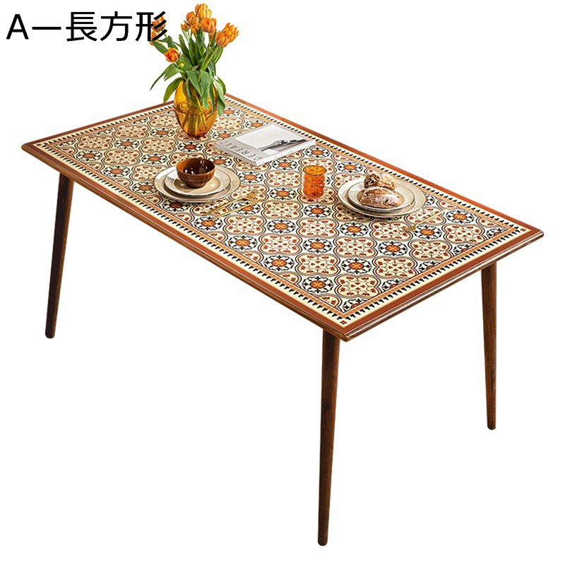 円形 PUレザー テーブルマット 丸い形 北欧風 幾何学 テーブルクロス センターテーブル 新居祝い デコレーション 防水・防油・耐久・耐熱 装飾 店舗 飲み屋 部屋用 汚れつきにくい