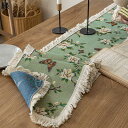 テーブルランナー 小鳥 蝶 景色 クラシック花柄 花飾り 和柄 タッセル付き センターテーブル 食卓ランナー テーブル飾り ボヘミア風 飾り物 店舗 飲み屋 断...