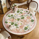 デスクマット 円形 ins風 プリント 花柄 テーブルクロス 北欧風 テーブルカバー センターテーブル デコレーション 優雅 オシャレ モダン 飾り物 本棚 カ...