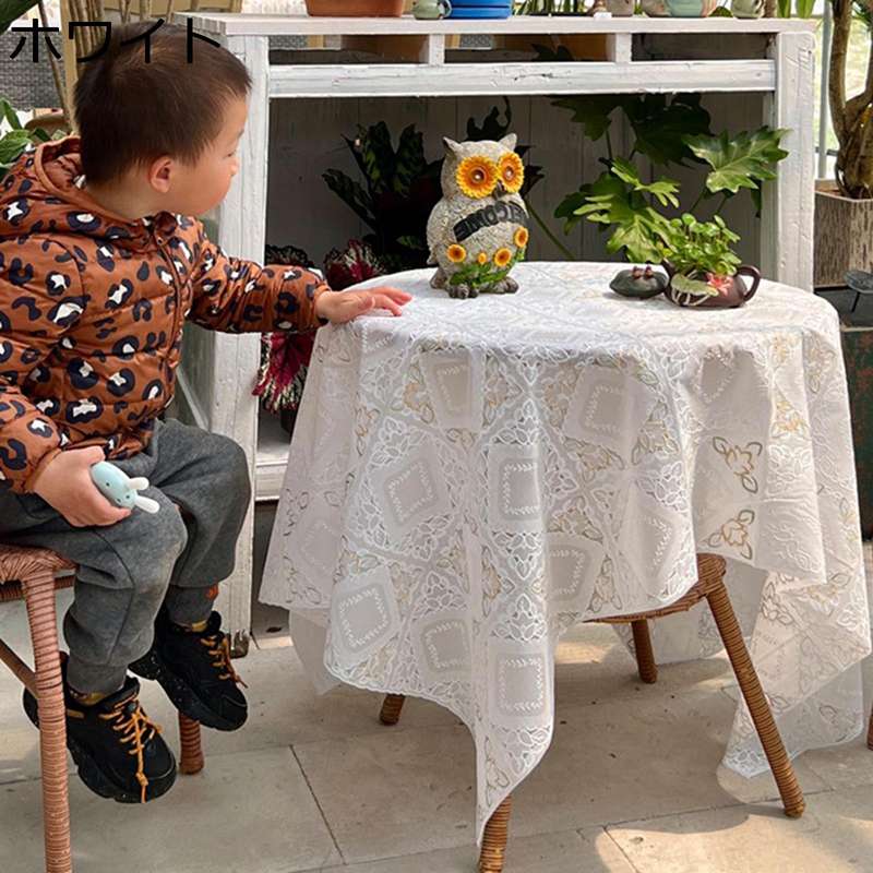 テーブルクロス PVC レース風 食卓カバー テーブルカバー 防水 シンプル 欧風 おしゃれ 花柄 田園風 結婚式 薄手 マルチカバー テーブル掛け 静音性 軽量 多用途 業務用 気分転換