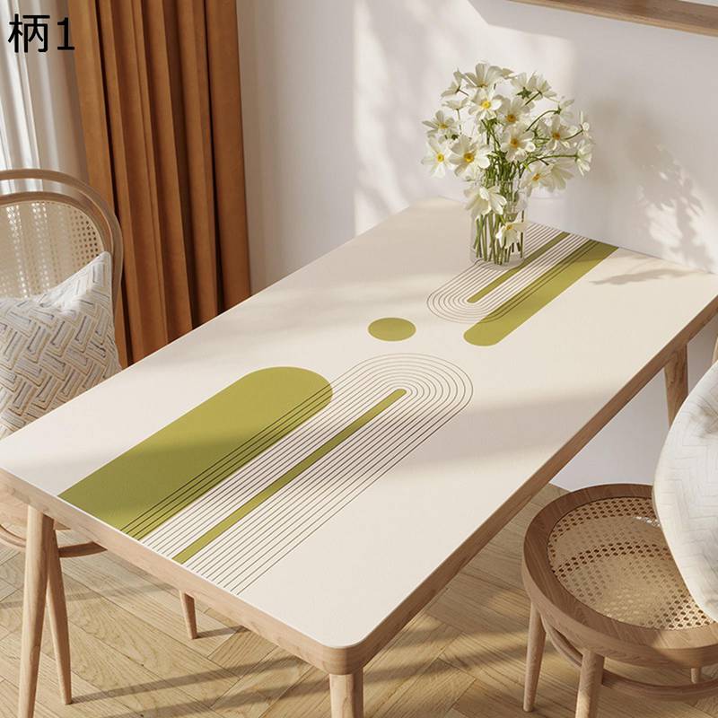 テーブルクロス PVC製 北欧風 おしゃれ 食卓カバー 幾何風 シンプル 長方形 防水テーブルクロス 食卓クロス 汚れ防止 耐久性 厚手 キッチン リビング オールシーズン対応