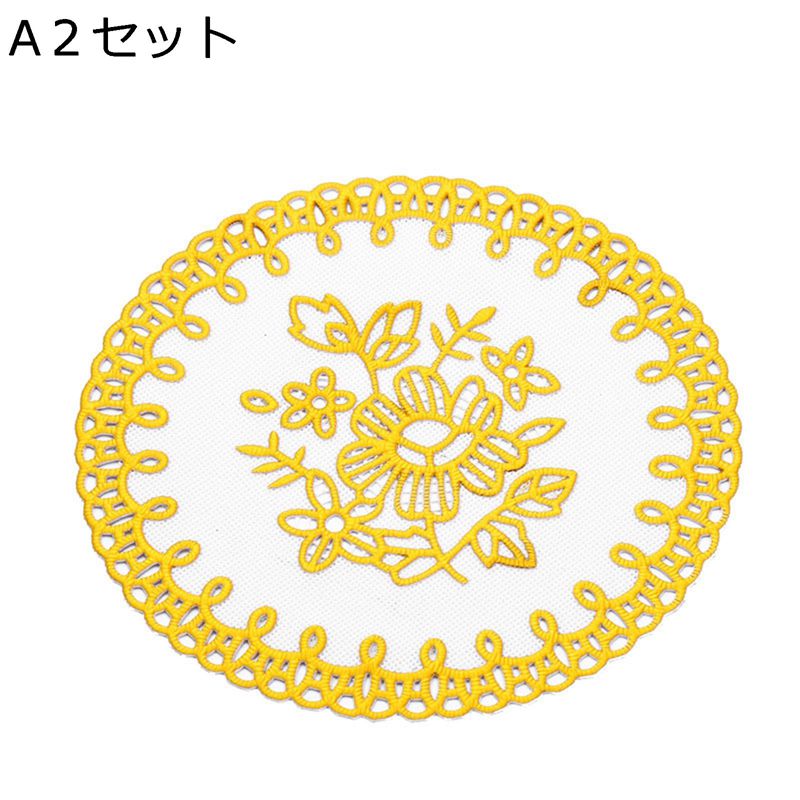 テーブルクロス PVC レース縁取り プリント 花柄 レース センターテーブル デコレーション 防汚 断熱 ..