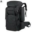 ミリタリー 登山用バッグ 70L タクティカルバックパック タクティカルバックパック トレッキングバッグ デイパック 戦術 軍事ファン 男女通用 快適 頑丈 耐震 コンパクト収納 防水 アウトドア(4)