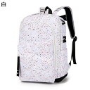 ザック 登山リュック プリント 切り替え パッチワーク コンビ リュックサック バックパック 大容量 防撥水 アウトドアバッグ デイパック 男女兼用 人間工学 軽量 収納性 デイバッグ 耐久(4)