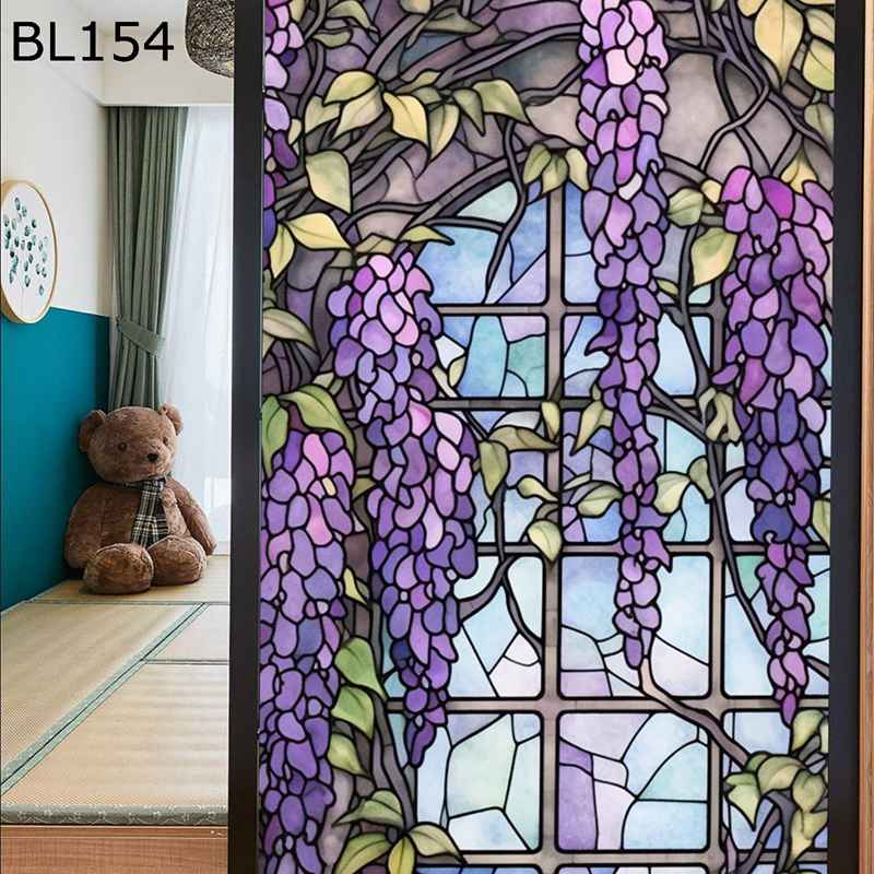 グラスアート【藤の花】 ハンドメイド ステンドグラス風