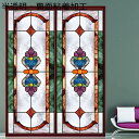 窓用ガラスフィルム ステンドグラス 教会の様式 欧米風 ヴィンテージ 半透明 窓目隠し 断熱シート 貼ってはがせる 水で貼れる 目隠しシート 遮光 uvカット すりガラス調 バス 寝室 お風呂 おしゃれ 装飾