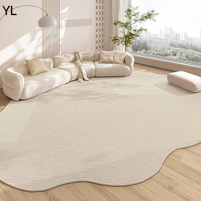 絨毯 ラグマット カーペット不規則 毛足短い グラデーション センターグラ 大判 大きいサイズ 水玉柄 ベージュ グリーン 簡約 北欧 抗菌消臭 滑り止め 遮音 りピングラグ チェアマット