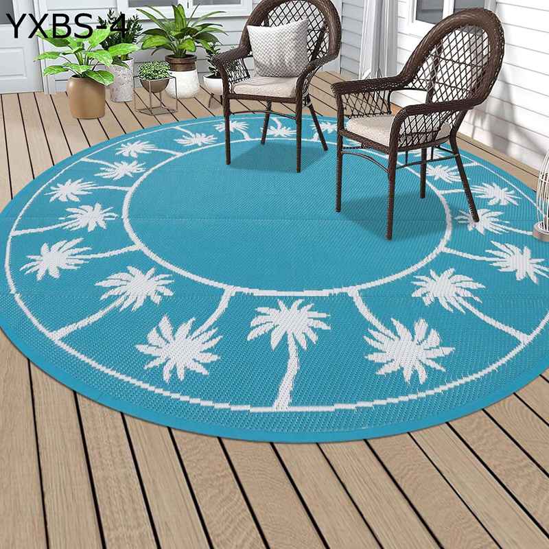 円形カーペット ボヘミアン風 フロアマット ゲーミングマット 足元パッド 大きめラグ じゅうたん 床傷..