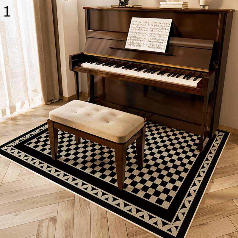 ピアノマット ピアノ鍵柄 フロアマット 防音カーペット 遮音パッド デスクカーペット 電子ドラムキット 床保護 騒音対策 すべりどめ付き キズ防止・防音傷 衝撃吸収 洗える 家庭 四季 学校 電子ピアノ