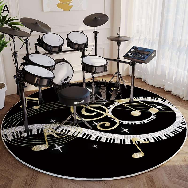 ピアノの防音絨毯 電子ピアノ 防振カーペット ピアノラグ 丸型 電子ピアノ 防音マット フロアマット 敷..