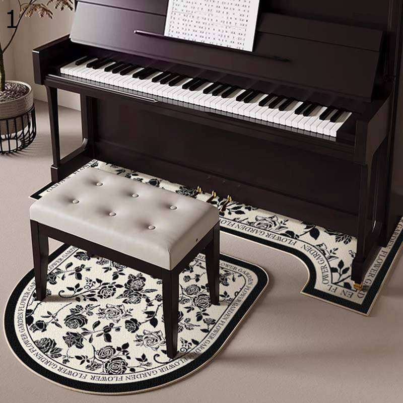 ピアノの防音絨毯 ローズ柄 花柄 電子ピアノ 防音マット 防音ラグセット ピアノラグ 防振カーペット 防..