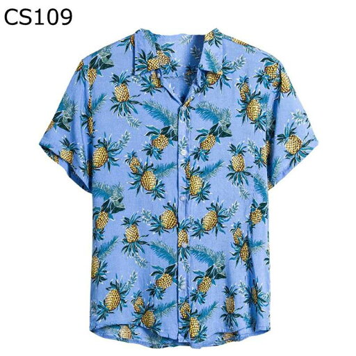 花柄シャツ メンズ アロハシャツ ビーチ 半袖 シャツ キューバシャツ パイナップルプリント 総柄 ハワイアン 夏服 ビーチシャツ 速乾 通気性 ?量 花火大会 お祭り 海水浴 花柄シャツ メンズ アロハシャツ ビーチ 半袖 シャツ キューバシャツ パイナップルプリント 総柄 ハワイアン 夏服 ビーチシャツ 速乾 通気性 ?量 花火大会 お祭り 海水浴