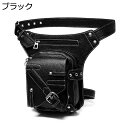 ウエストポーチ ヒップバッグ レザー レディース メンズ 斜めがけバッグ パンク チェーンベルトポーチ 3way 多機能 大容量 体型に問わず フロントポケット...