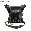 ウエストポーチ ボディバッグ レザー レディース 斜めがけバッグ チェーン スタッズ 原宿 スリングバッグ 2WAY 多機能ウエストポーチ 厚手 軽量 拡張可能 調節可能ベルト 防水 アウトドア バイク用 ビンテージ