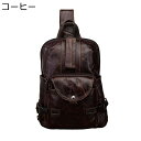 ウエストポーチ ボディバッグ レザー メンズ ショルダーバッグ 10インチ スポーツバッグ 3way 多機能ヒップバッグ レトロ 大容量 スマホ収納 ポケット ...