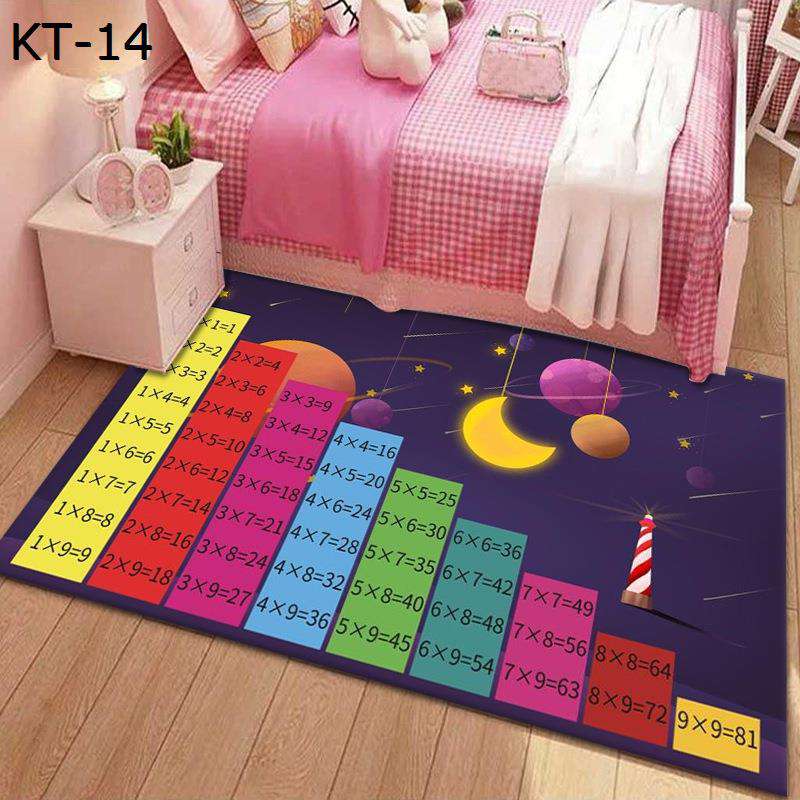 キッズマット ラグ 子供 カーペット プレイマット 道路 英文字柄 地図マップ 子供部屋 ベビー 知育 フ..