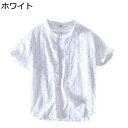 シャツ 半袖 メンズ 五分袖 夏 カジュアルシャツ 綿シャツ 胸ポケット 開襟 薄手 和風 シンプル 軽量 ゆったり 速乾 通気 耐久性 ビーチ 旅行