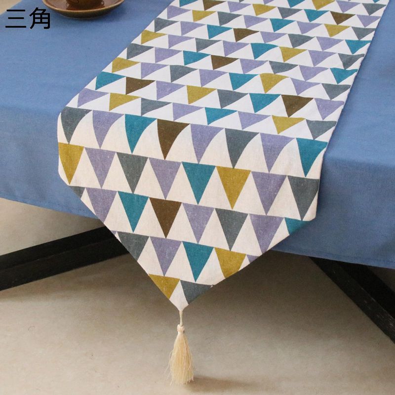 テーブルランナー テーブルセンター 和風 綿麻 エスニック フリンジ付き タッセル テーブルセンタークロス 軽量 お食事マット 家庭用 パーティー 気分転換 食卓飾り オールシーズン