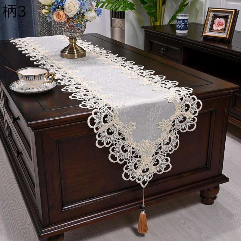 レース テーブルランナー 食卓ランナー テーブルセンター フリンジ付き 欧風 ロマンチック レース系 おしゃれ 刺繍 軽量 薄手 テーブルマット レストラン ホテル用品 インテリア