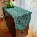 テーブルランナー レース テーブルセンター 和風 シンプル コットン糸 フリンジ 透かし彫り 食卓ランナー 軽量 防塵 お食事マット レストラン ホテル用品 食...