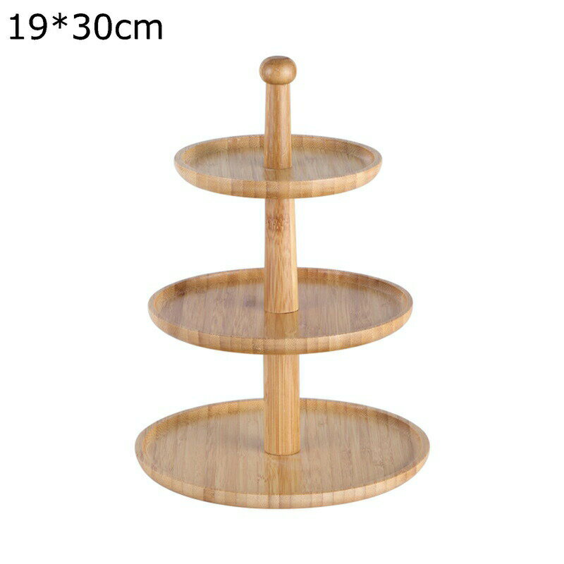 ケーキスタンド 木製3段トレイ お菓子皿 ケーキトレイ フルーツトレイ デザート用品 ティータイム スナック表示板 お菓子皿 ボウルデザート アフタヌーンティー 家族のためのパーティー パン屋 寿司 コンポート