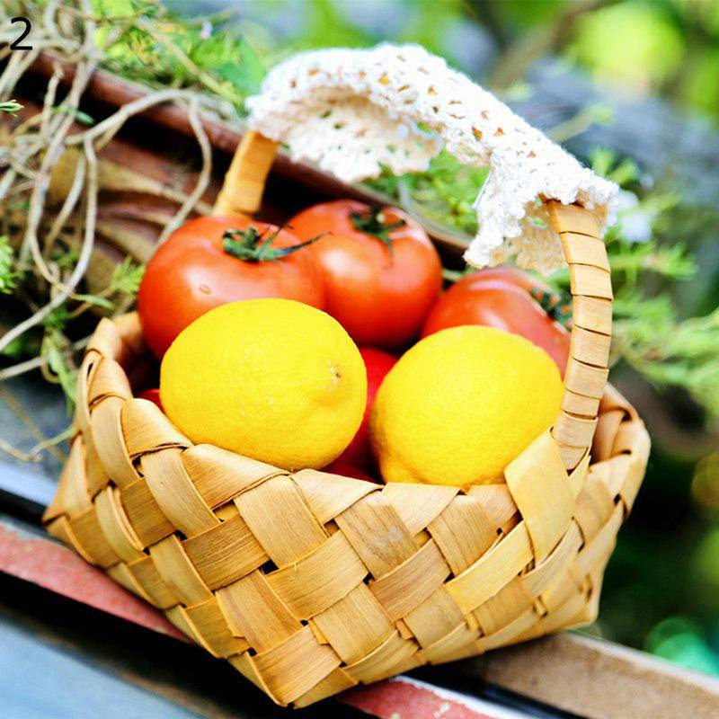 parte1の藤編みかご 手編み 竹 持ち手付き ピクニックバスケット カゴ収納 藤かご バスケット パンかご インテリア ブレッドケース フルーツ 収納 洗えるバスケット パンバスケット 野菜 お菓子入れ 雑貨かご｜アングル2