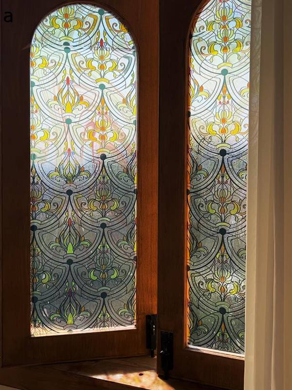 3D窓用フィルム 3D立体感 ステンドグラスシール エンボス凹凸質感 窓断熱シート 目隠しシート 防犯フィルム 窓ガラスフィルム uvカット 遮光 インテリア アンティーク キッチン レストラン お洒落