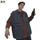 デニムベスト ジージャン 多機能 バイクチョッキ メンズ ノースリーブ 着痩せ ワークベスト 袖無しジャケット お洒落 防風 細身 作業着 おしゃれ バイク用 前開き ポケット付き かっこいい 春夏秋用