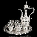 8点セット 酒器セット 徳利*1 盃*6 トレー*1 ヴィンテージ 北欧風 バラ柄 金属製 徳利セット 置物 酒器 とっくり ぐい呑み お猪口 お酒入れ 持ち手付き セット おしゃれ 結婚式 ギフト プレゼント お祝い 母の日 引っ越し祝