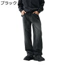 ジーパン メンズ ジーンズ デニムパンツ 春秋用 長ズボン ワイド ゆったり イージーパンツ チノパンツ ヴィンテージ 体型カバー お洒落 トレンド感 男女兼用 サイドポケット アウトドア ジュニア