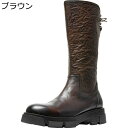 ジョッキーブーツ メンズ 乗馬ブーツ 厚底 ロングブーツ 膝高 袴ブーツ シンプル 美脚 脚長 防水 防滑 サイドジップ ファッション コーデ 韓国 長靴 大き...